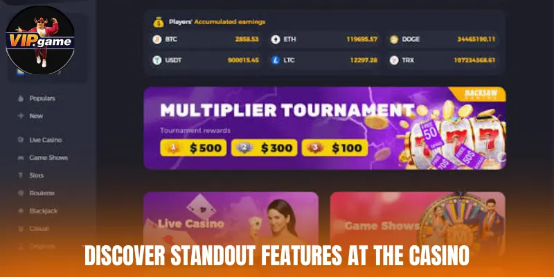 Discover standout features at the casino